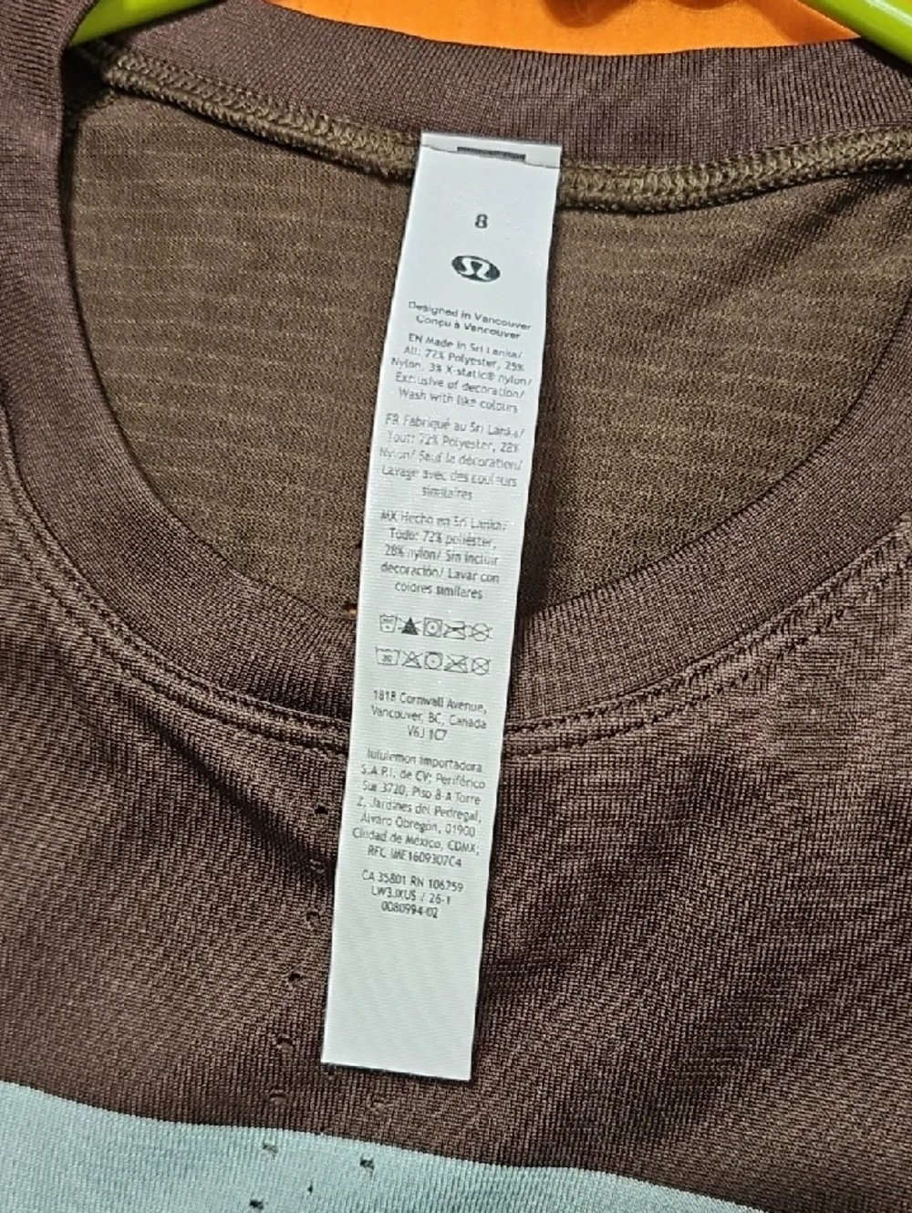 Lululemon Swiftly Tech Cropped Tee 2.0 Stripe!! Sz 8!! Dont Miss Out! LSWC/FOAM